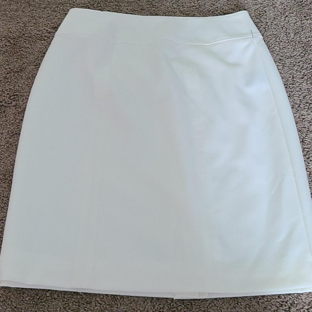 Cream Pencil Skirt
